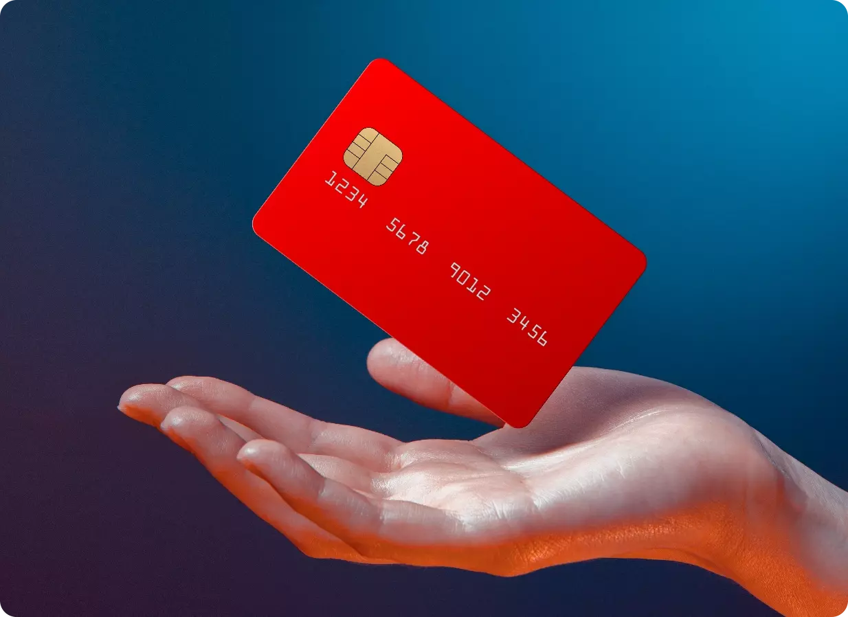 credit card in hand